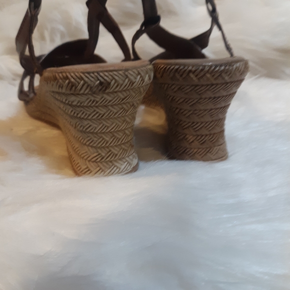 Copper Bronze Wedges Strappy Patent 8 - Picture 8 of 11